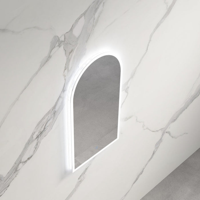 Bianco | Arched Frameless LED Mirror - Three Light Temperatures - Acqua Bathrooms