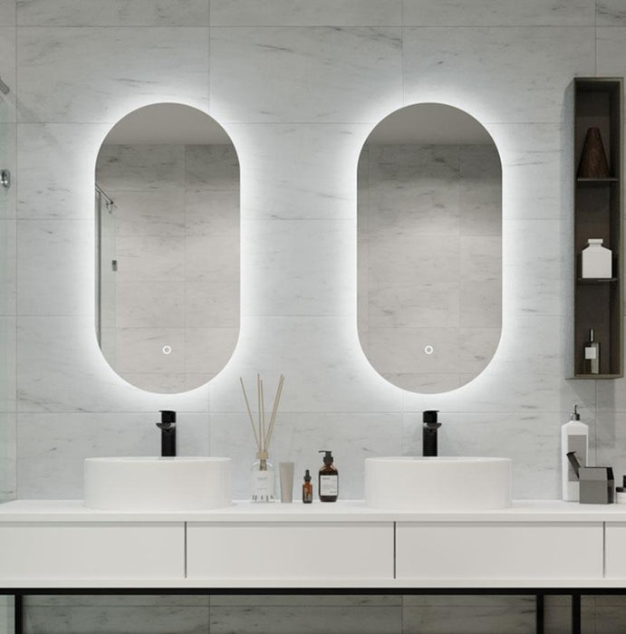 Pill Oval LED Mirror By Indulge® - Acqua Bathrooms