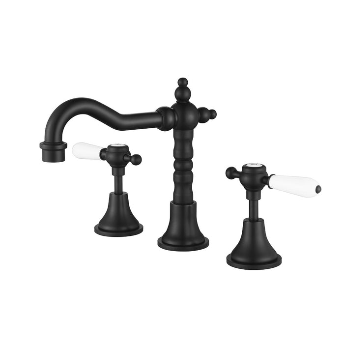 Bordeaux Traditional Matte Black Basin Set - Acqua Bathrooms