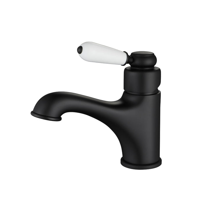 Bordeaux Traditional Matte Black Basin Mixer - Acqua Bathrooms
