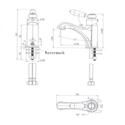 Bordeaux Traditional Brushed Nickel Basin Mixer - Acqua Bathrooms