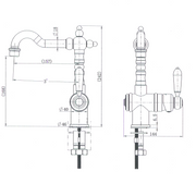 Bordeaux Traditional High Rise Basin Mixer - Acqua Bathrooms