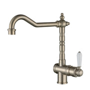 Bordeaux Traditional Brushed Nickel Kitchen Mixer - Acqua Bathrooms