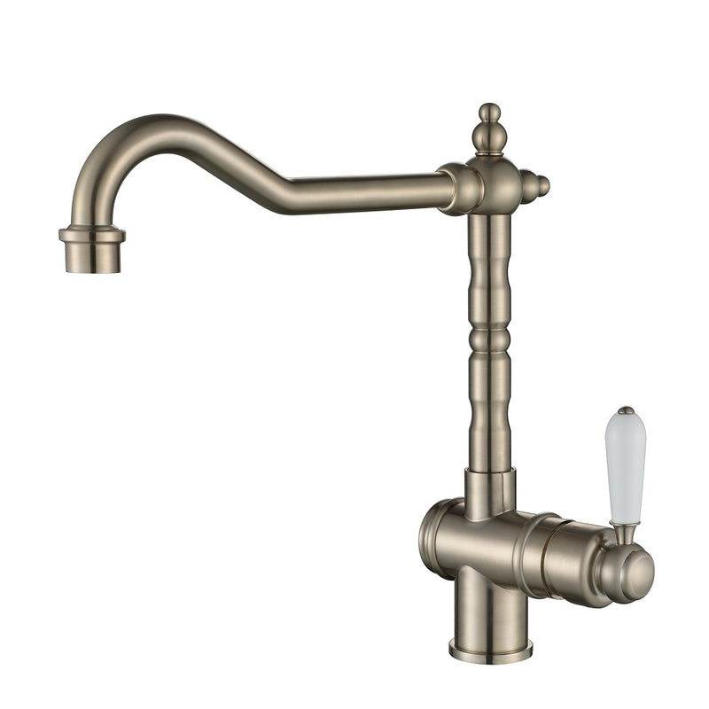 Bordeaux Traditional Brushed Nickel Kitchen Mixer - Acqua Bathrooms
