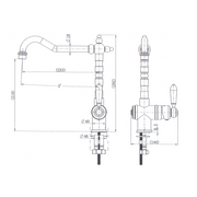 Bordeaux Traditional Brushed Bronze Kitchen Mixer - Acqua Bathrooms