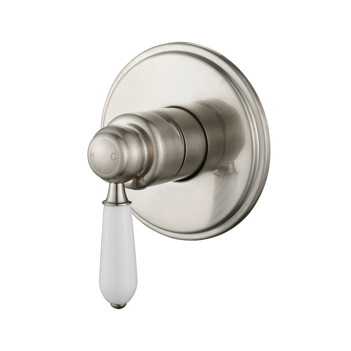 Bordeaux Traditional Brushed Nickel Shower Mixer - Acqua Bathrooms