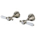 Bordeaux Traditional Brushed Nickel Wall Tap Set - Acqua Bathrooms
