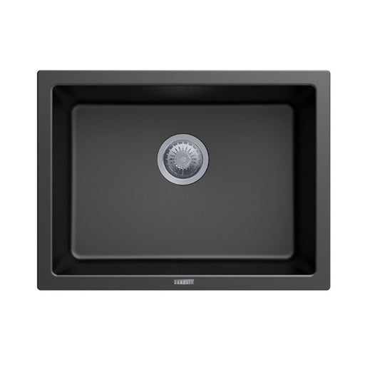 Carysil | 610 Big Bowl Black Granite Kitchen Sink - Acqua Bathrooms