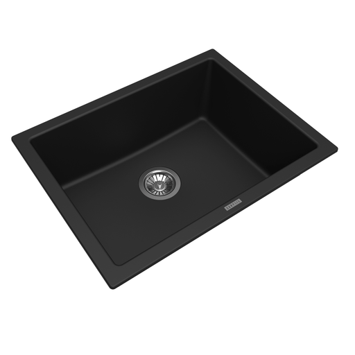 Carysil | 610 Big Bowl Black Granite Kitchen Sink - Acqua Bathrooms