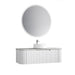 Aulic | Petra 1200 Curved Matte White Wall Hung Vanity - Acqua Bathrooms