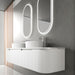 Aulic | Petra 1800 Curved Matte White Wall Hung Vanity - Acqua Bathrooms