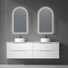 Aulic | Verona 1800 Double Matte White Wall Hung Vanity - Acqua Bathrooms