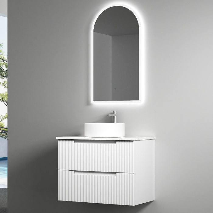 Aulic | Verona 750 Matte White Wall Hung Vanity - Acqua Bathrooms