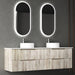 Aulic | Tuscana 1800 Double Oak Wall Hung Vanity - Acqua Bathrooms