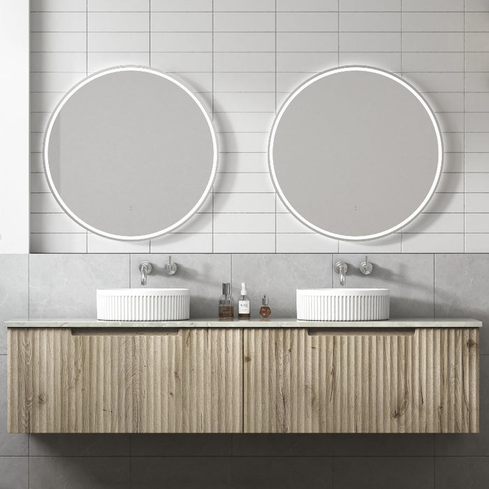 Aulic | Calder 1800 Double Oak Wall Hung Vanity - Acqua Bathrooms