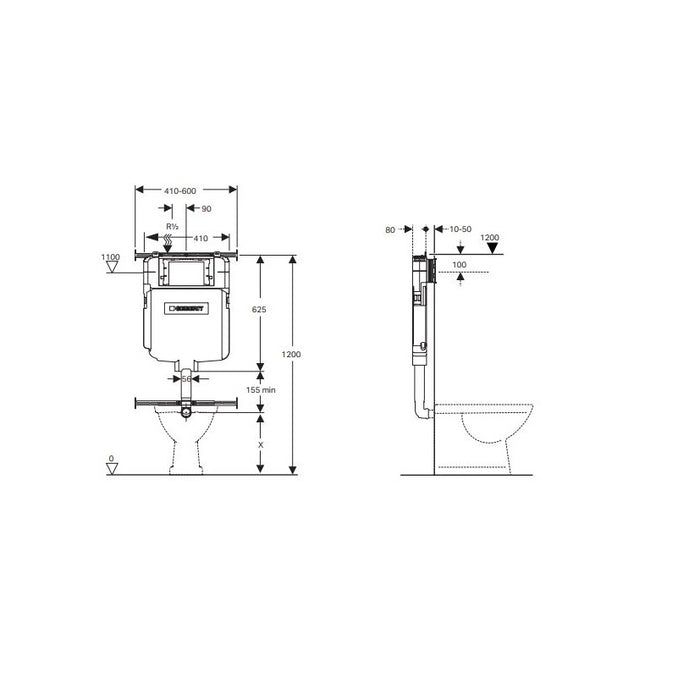Geberit Voghera Rimless In Wall Toilet Suite Package - Acqua Bathrooms