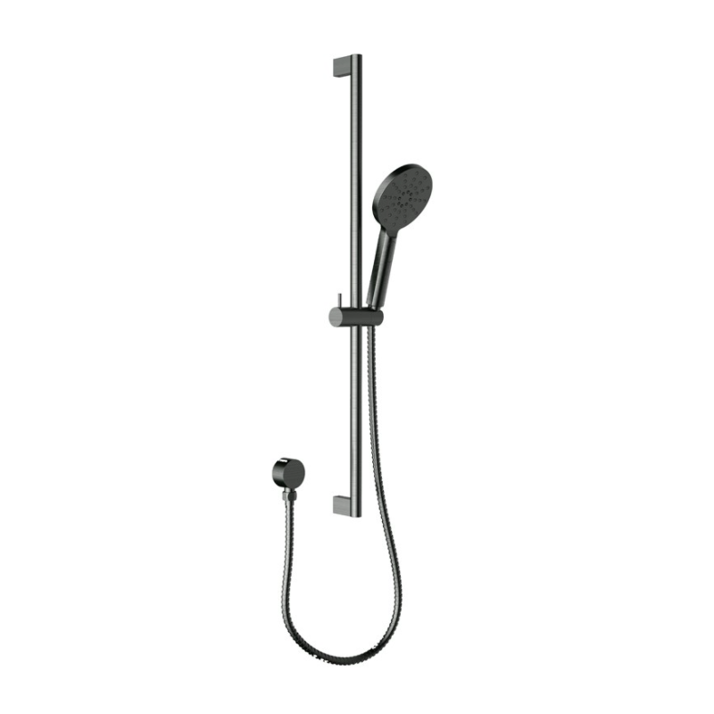 Cesena Gun Metal Round Shower Rail - Acqua Bathrooms