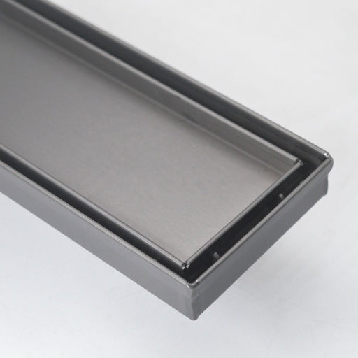 Gun Metal 600mm Tile Insert Floor Waste - Acqua Bathrooms