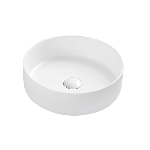 Round Gloss White 355 x 355 x 120mm Above Counter Basin By Indulge® - Acqua Bathrooms