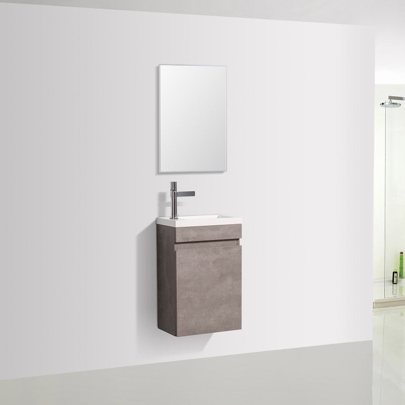 Piccolo 400 Grey Ash Wall Hung Vanity By Indulge® - Acqua Bathrooms