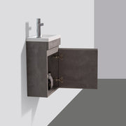Piccolo 400 Grey Ash Wall Hung Vanity By Indulge® - Acqua Bathrooms