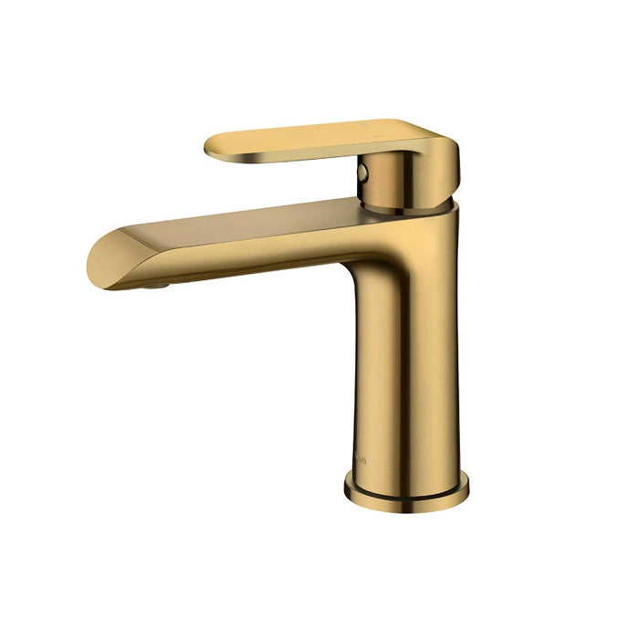 Ikon Kara Brushed Gold Basin Mixer - Acqua Bathrooms