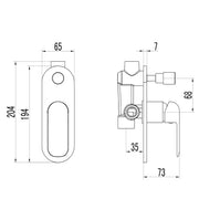 Ikon Kara Wall Diverter - Acqua Bathrooms