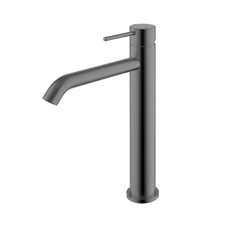Ikon Hali Gun Metal Tall Basin Mixer - Acqua Bathrooms
