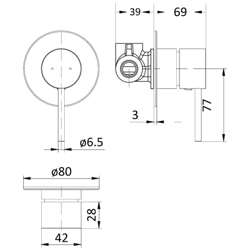 Ikon Hali Wall Mixer - Acqua Bathrooms