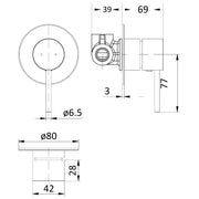Ikon Hali Brushed Nickel Wall Mixer - Acqua Bathrooms