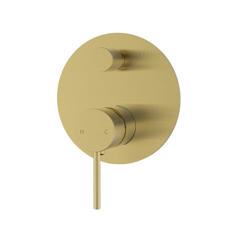 Ikon Hali Brushed Gold Wall Diverter - Acqua Bathrooms