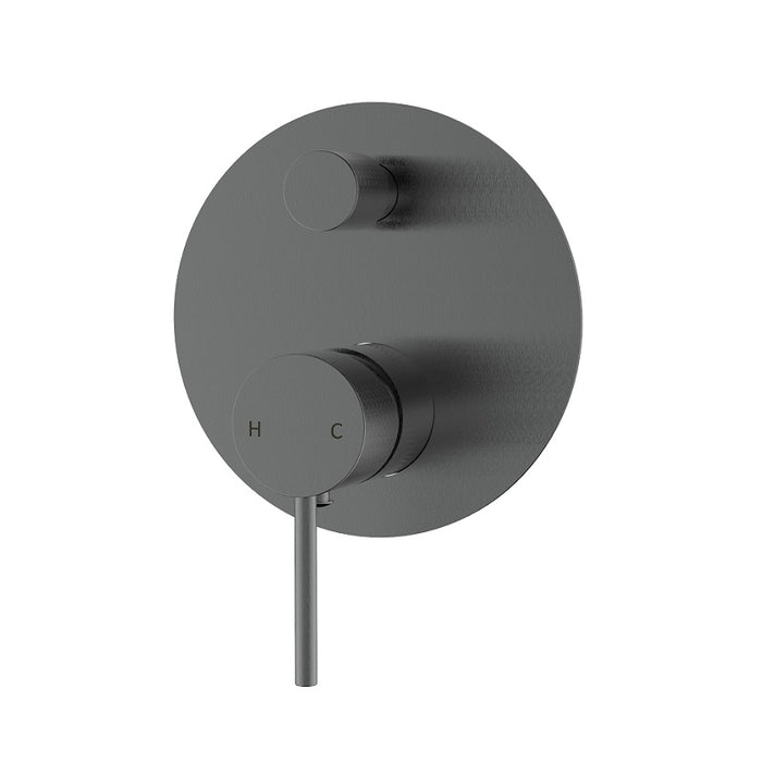 Ikon Hali Gun Metal Wall Diverter - Acqua Bathrooms