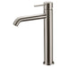 Ikon Hali Brushed Nickel Tall Basin Mixer - Acqua Bathrooms