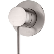 Ikon Hali Brushed Nickel Wall Mixer - Acqua Bathrooms