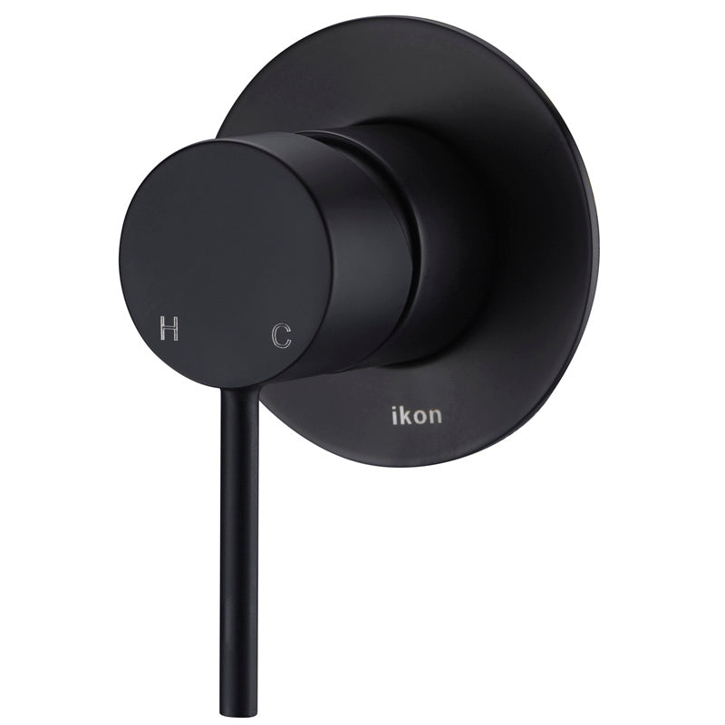 Ikon Hali Black Wall Mixer - Acqua Bathrooms