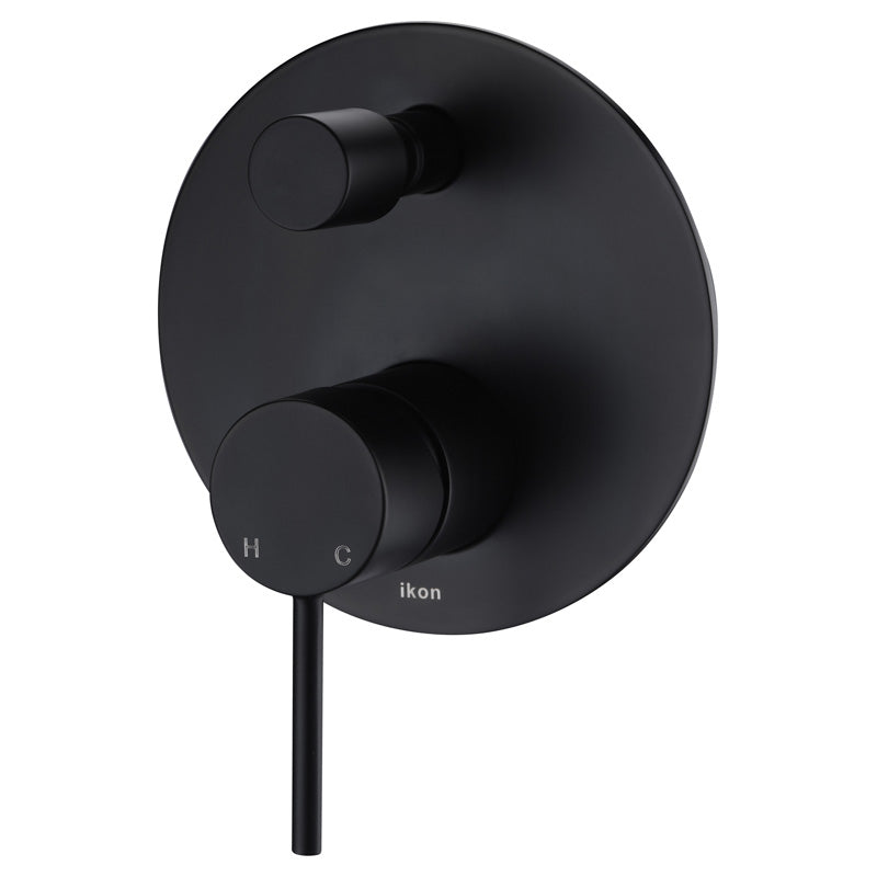 Ikon Hali Black Wall Diverter - Acqua Bathrooms