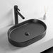 Infinity | Fluted Matte Black Oval Above Counter Basin - Acqua Bathrooms