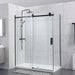 Black Square Frameless Sliding Adjustable Shower Screen - Acqua Bathrooms