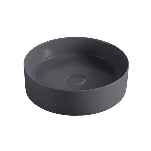 Round Matte Grey 355 x 355 x 120mm Above Counter Basin By Indulge® - Acqua Bathrooms