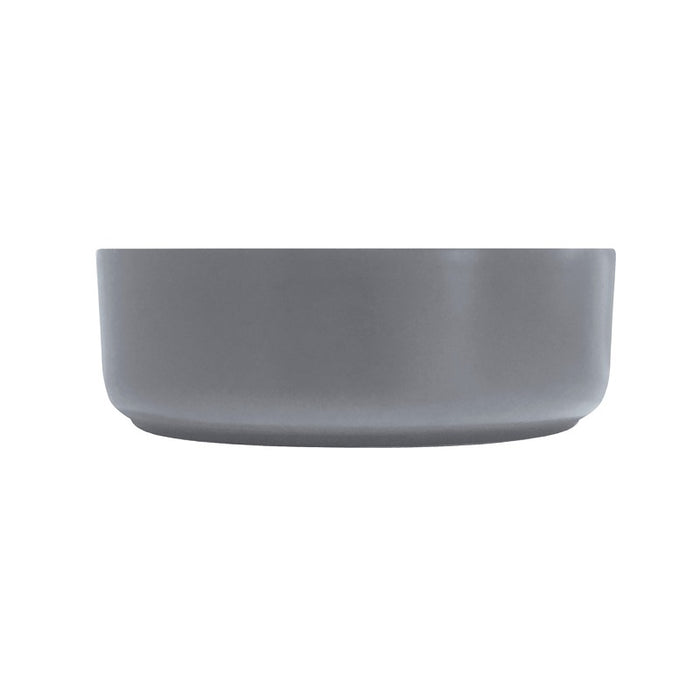 Round Matte Light Grey 355 x 355 x 120mm Above Counter Basin By Indulge® - Acqua Bathrooms