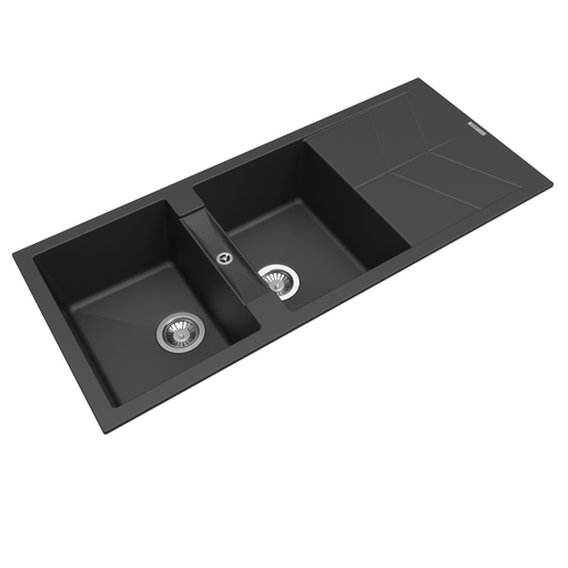 Carysil | 1160 Jazz Black Granite Kitchen Sink - Acqua Bathrooms