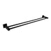 Messina Black 600 mm Double Towel Rail - Acqua Bathrooms