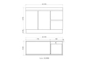 Noah 1200 mm Vanity on kickboard - Acqua Bathrooms