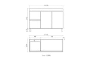 Noah 1200 mm Vanity on Legs - Acqua Bathrooms