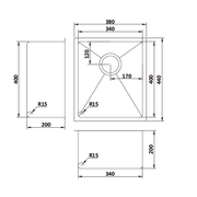 440 x 380 x 200 mm Rose Gold Kitchen Sink - Acqua Bathrooms
