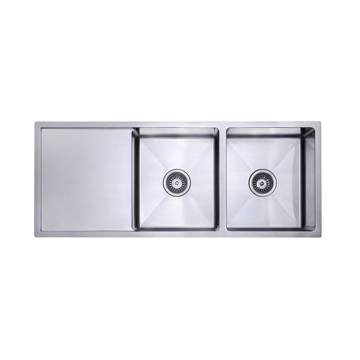 1110 x 450 x 200mm Kitchen Sink - Round Drain - Acqua Bathrooms