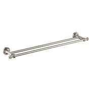 Bordeaux/Montpellier Brushed Nickel Double Towel Rail - Acqua Bathrooms