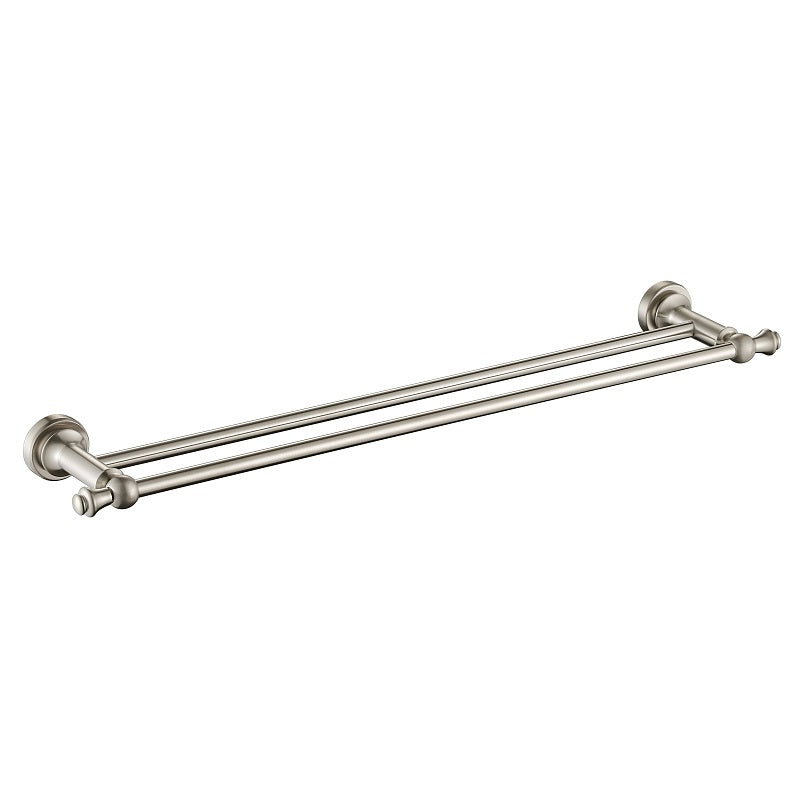 Bordeaux/Montpellier Brushed Nickel Double Towel Rail - Acqua Bathrooms