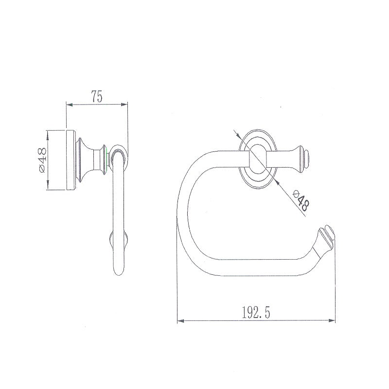 Bordeaux/Montpellier Brushed Nickel Toilet Roll Holder - Acqua Bathrooms