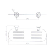Bordeaux/Montpellier Brushed Bronze Metal Shelf - Acqua Bathrooms